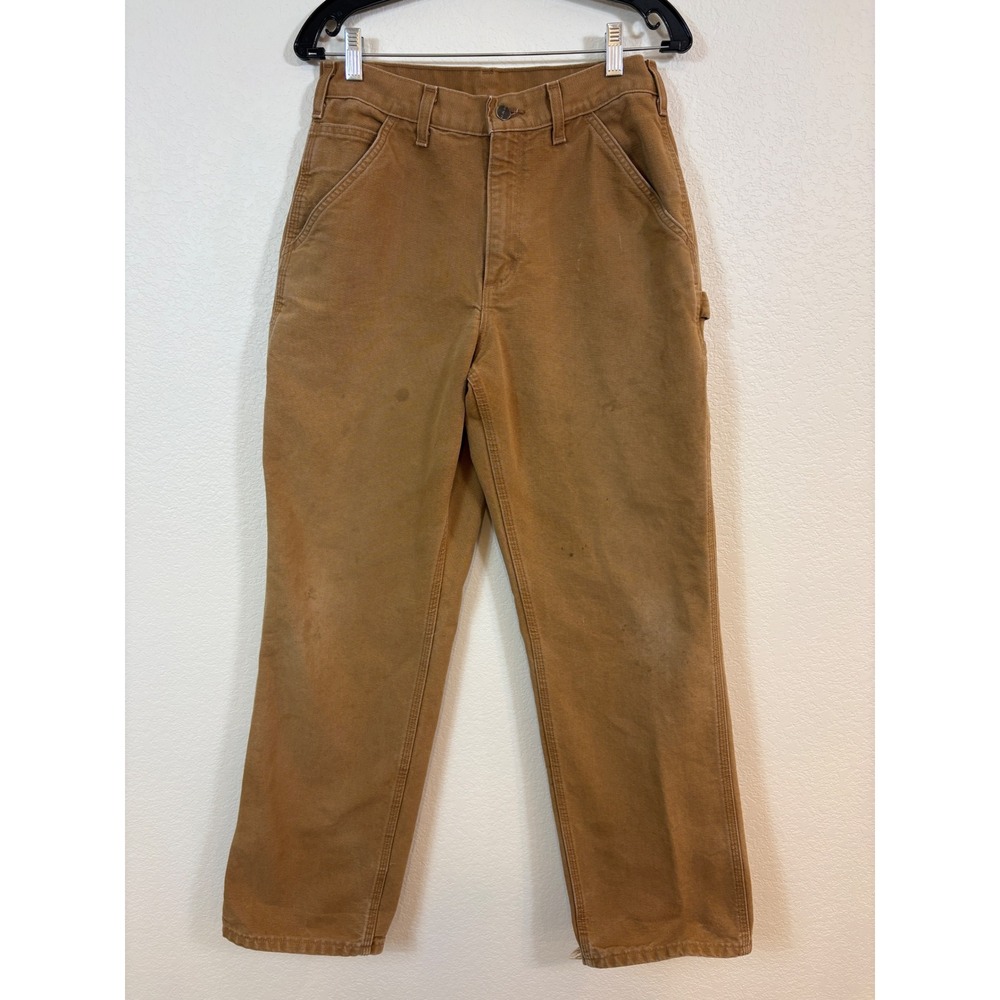 Vintage Carhartt Carpenter Pants Mens 30x32 B11 Canvas Duck Workwear Distressed